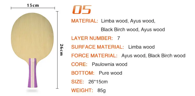 Professional Table Tennis Blades Carbon & All-Wood Mastery for Elite Play (19)